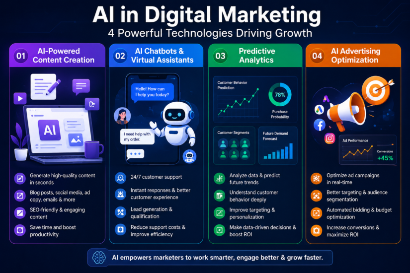 AI in Digital Marketing: 4 Powerful Technologies Driving Business Growth